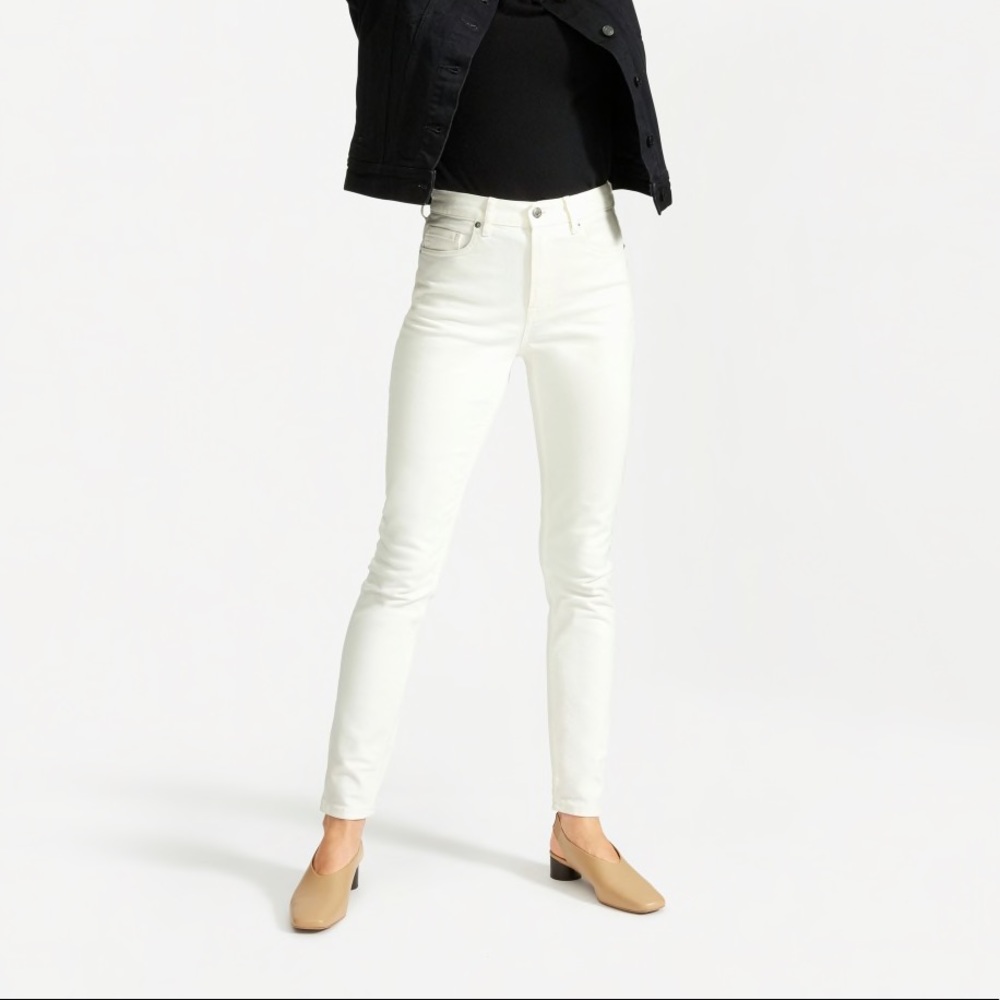 Everlane High rise skinny in White 28